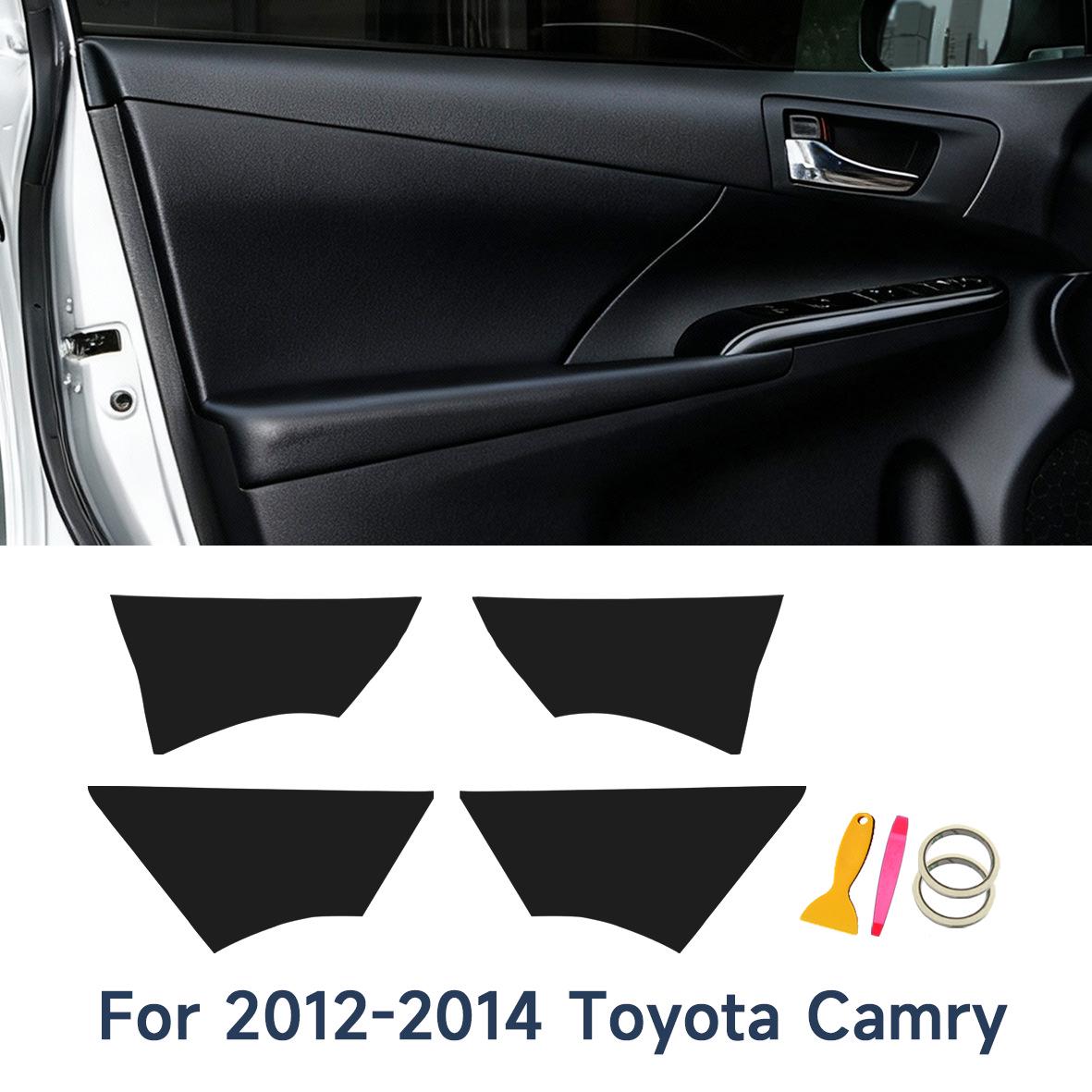 

Toyota Camry 12-14 Door Panel Leather Interior Renovation 4 Door Panels Wrap #804004