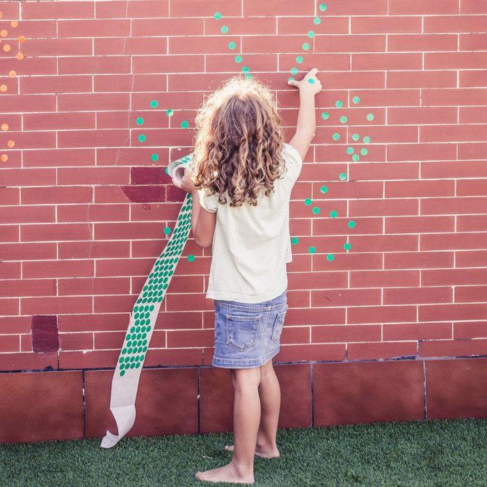 Rouleau de Gommettes Rondes - APLI - 1770 - 20 mm - Orange - Adhésif permanent