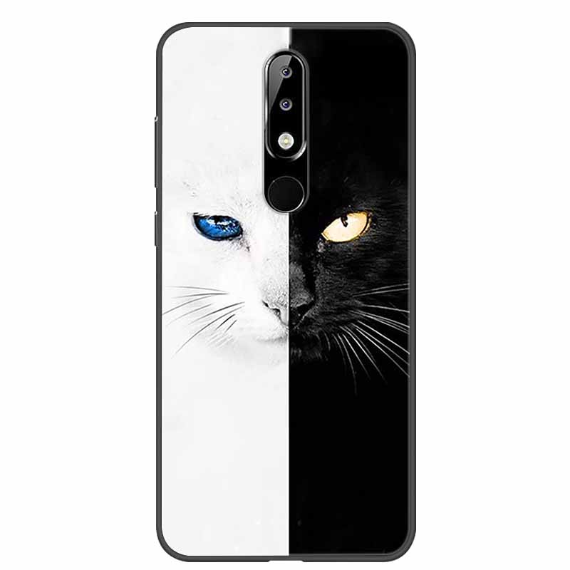 Per Nokia 6.1 Plus Custodia Adorabile Morbido Silicone Cartone Animato Gatto TPU Custodie per Telefono per Nokia X6 Copertura 6.1Plus Carina Coque per NokiaX6 Guscio