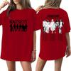 Women's Short Sleeve T-Shirt Casual Letter Print Neck Tee for Daily Wear