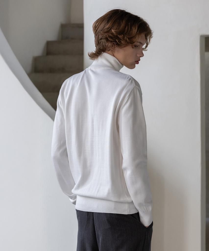 Dekkoloso Mode Herasi Turtleneck Knit [White]