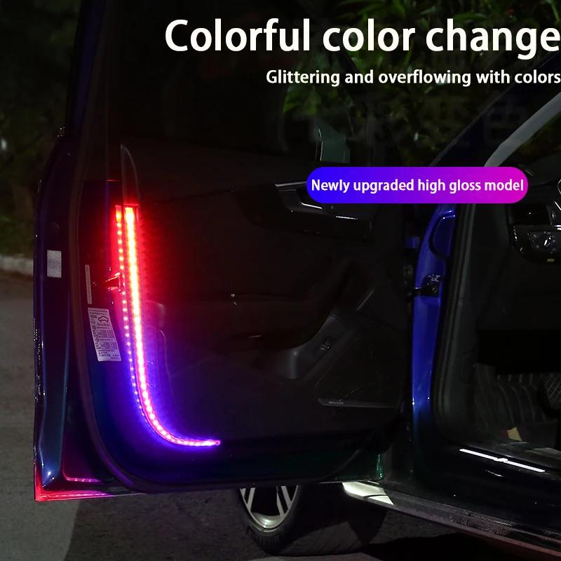 1/2/4pc Car door warning light, phantom color light, always on when opening the door, car anti rear end collision flashing light