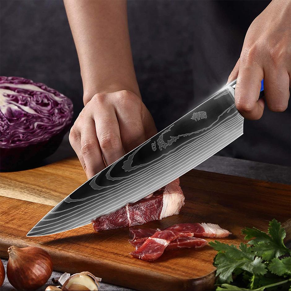7CR17 High Carbon Stainless Steel Chef's Knife Japanese Kitchen Knife Damascus Boning Knife