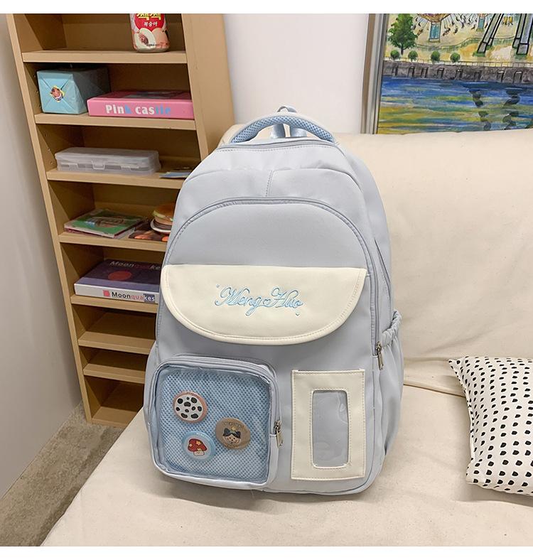 Schoolbag cute little fresh junior high school student large capacity schoolbag high school student backpack college girl tie version millet pain bag