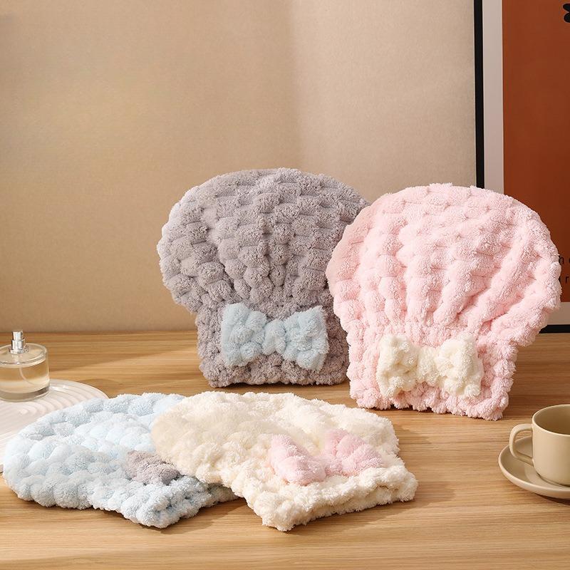 Cloud-velvet Princess Hat, Ultra-fine Fiber Thickened Water-absorbing Bath Cap, Anti-hair Loss Dry Hair Cap, Face Wash Dry Hair Towel