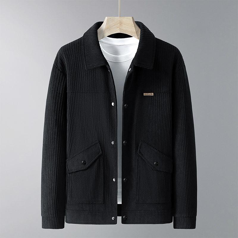 Spring and Autumn Jacket New Fashion Fashion Men's Loose American Top Jacket Lapel Temperament Casual