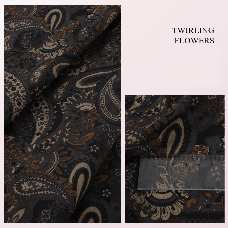 100*145cm High-density Cotton Poplin Plant Flower Printed Fabric For Diy Sewing Dolls Kid Dress Apparel Quilted Bedding Textiles