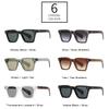 SHAUNA Retro Square Sunglasses Women Rivets Gradient Shades UV400 Retro Punk Men Sun Glasses