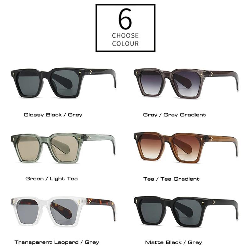 SHAUNA Retro Square Sunglasses Women Rivets Gradient Shades UV400 Retro Punk Men Sun Glasses