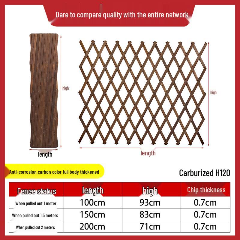 Outdoor Preservative Wood Fence Trellis for Garden, Courtyard, or Balcony Decoration