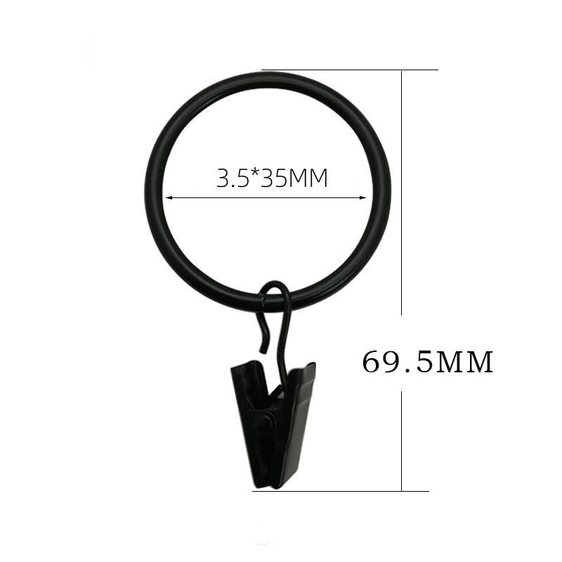 10 Stück Gardinenhaken Aufhängeclips Metallclip Rostfreie Gardinenstangen Halter Aufhänger Geteilte Gardinenringe Schnallen Ösen Tüllen