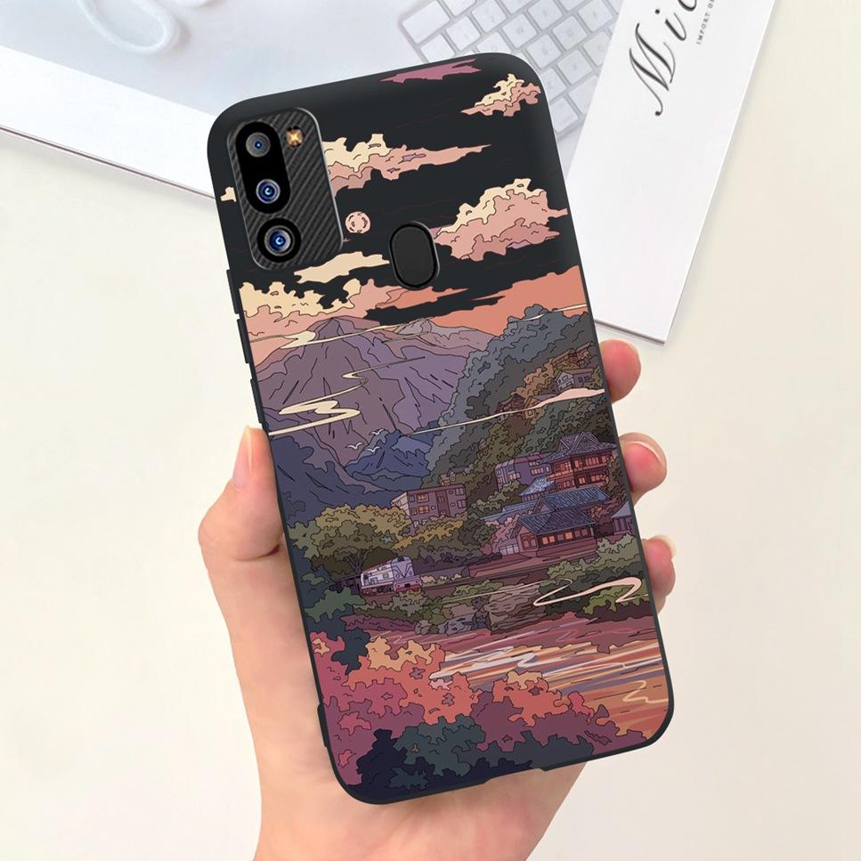 For Samsung Galaxy M21 2021 Case Cute Cat Fashion Girl Soft Silicone Cover For Samsung M21 2021 SM-M215G Bumper Phone Case Funda