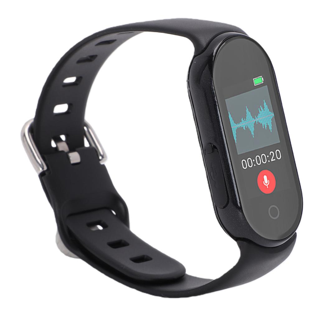 S36A 3 in 1 Portable Recorder with 0.96 inch Screen, Bluetooth Connectivity to App, AI Recording Bracelet, Voice
