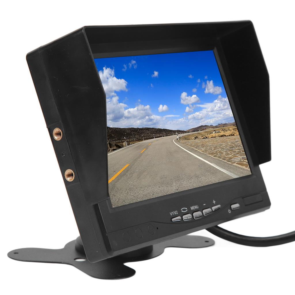 RV 7in Rear View Monitor Kit IPS Screen 16:9 PAL NTSC Systems Parking Reverse Backup Camera for Truck Trailer Camper