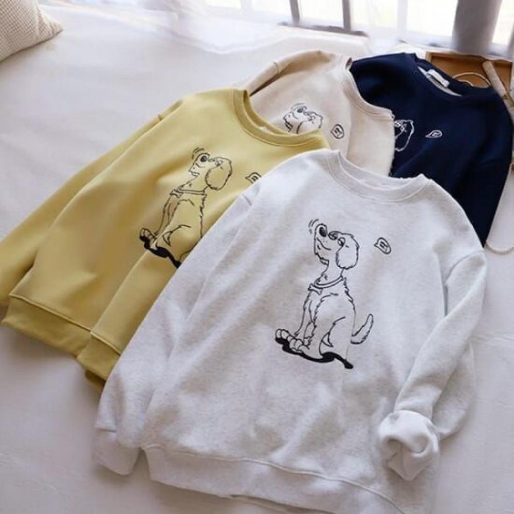 Navava Dog Printing Long Sleeve Sweatshirt Nt2114