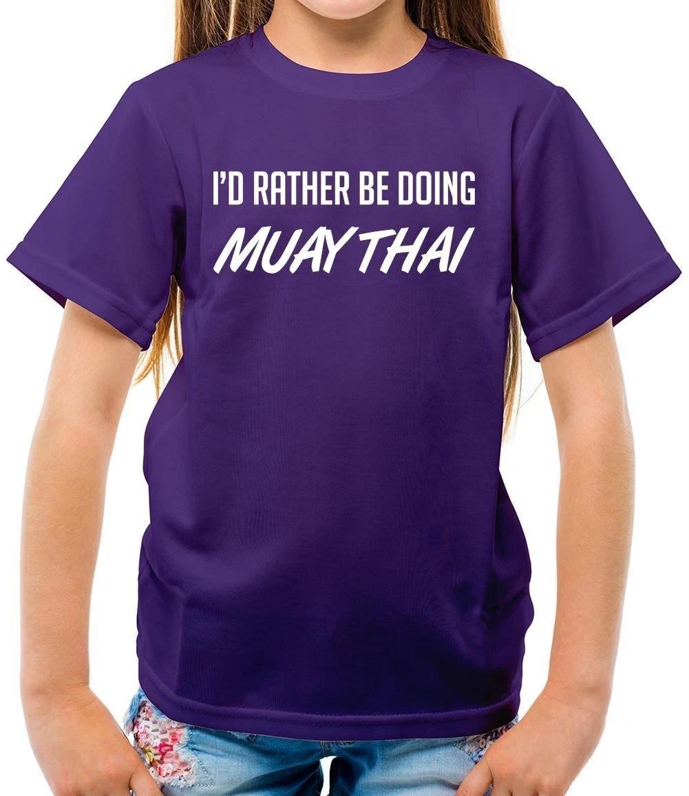 

I d Rather Be Doing Muay Thai - Kids T-Shirt - Martial Arts Fighting Fight 120