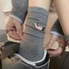 Embroidered Dachshund Mid-calf Thin Cotton Socks Fine-striped Dachshund Basic Versatile Cotton Socks