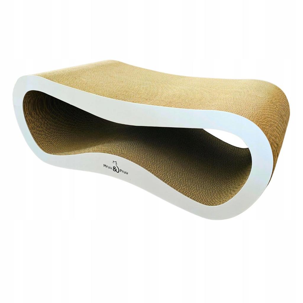 Leon cat scratching post | white 40cm | 78x28x40 cm | MruuPruu