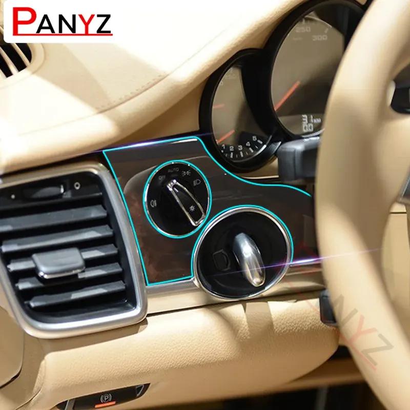 Interior TPU Protective Film Sticker for Porsche Panamera 4S 2015-2017 Car Center Console Door Gear Shift Panel Accessories
