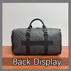 Men's Handbag, Large Capacity Classic Plaid Print Fashion Travel Bag, Daily Commuting Backpack Gym Bag, Separate Shoe Compartmen