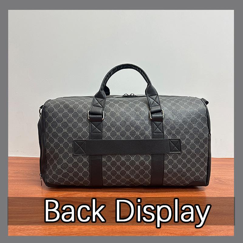 Men's Handbag, Large Capacity Classic Plaid Print Fashion Travel Bag, Daily Commuting Backpack Gym Bag, Separate Shoe Compartmen