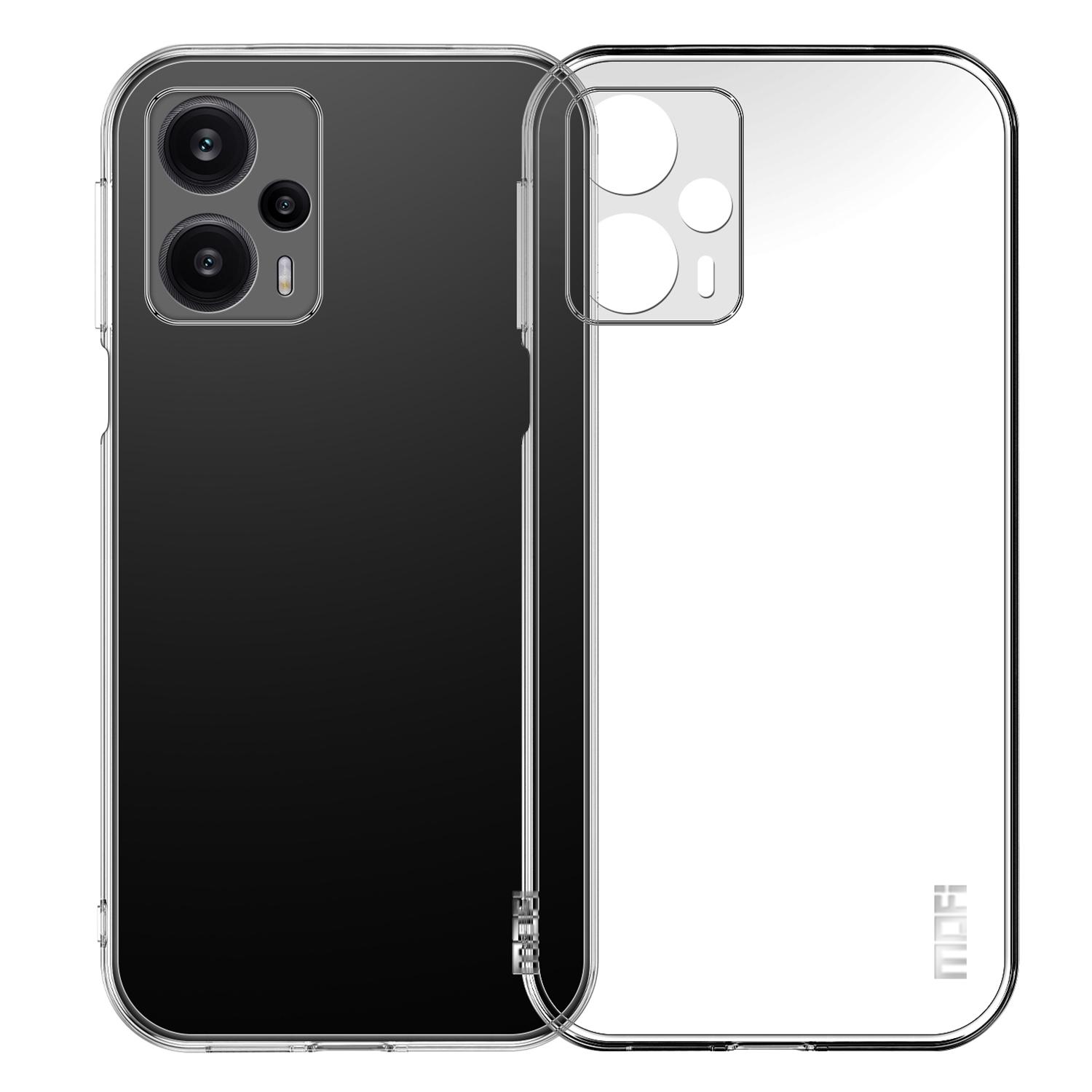 

MOFI For Xiaomi Redmi Note 12 Turbo/Poco F5 5G Transparent TPU Protective Case Shockproof Phone Cover A