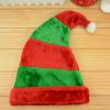 Claus Clown Cap Plush Ball Women Christmas Hats Red Green Striped Velvet Hats Korean Winter Caps