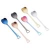 Heart Shaped Love Couple Spoon Creative Stainless Steel Coffee Tea Dessert Stiring Spoon Rainbow Gradient Spoon for Wedding Gift