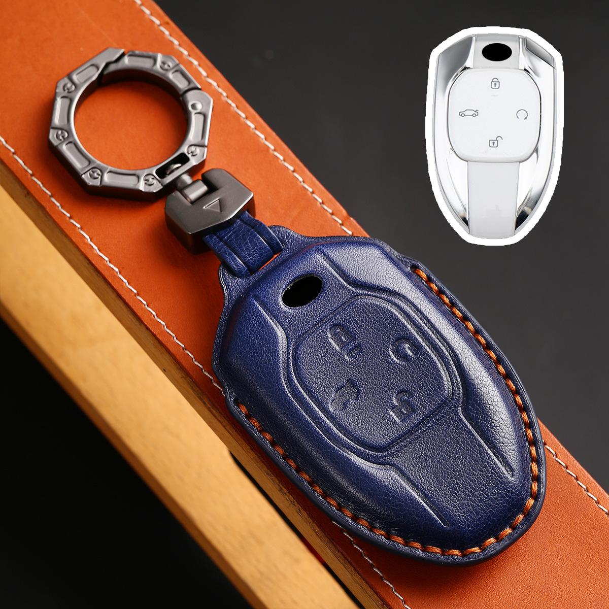 

Leather Car Key Fob Case Cover For Trumpchi Gac Empow J11 J12 J13 J14 J15 J16 Gs8 M8 Keychain Accessories