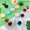 10pcs Mini Hair Brushes with Foldable Mirrors - Portable Round Combs for Travel, Travel Hair Care Essentials | Compact Hair Combs|Durable ABS Handles