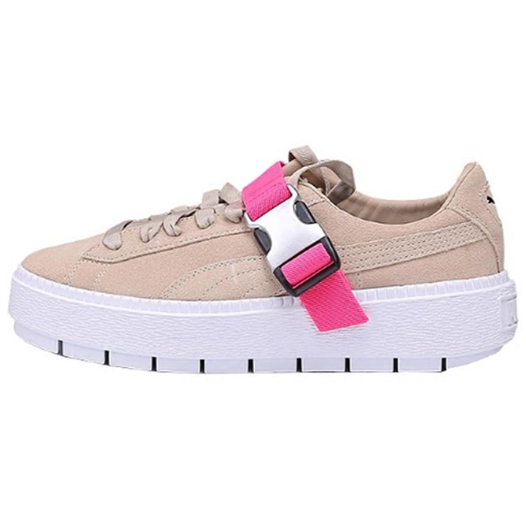 (WMNS) PUMA Fenty x Platform Trace Buckle Cement Pink Women s 367451-02 EU 37