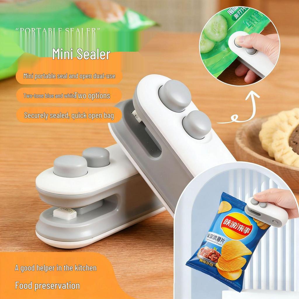 Portable Hand-Press Mini Vacuum Sealer for Food and Snack Bags