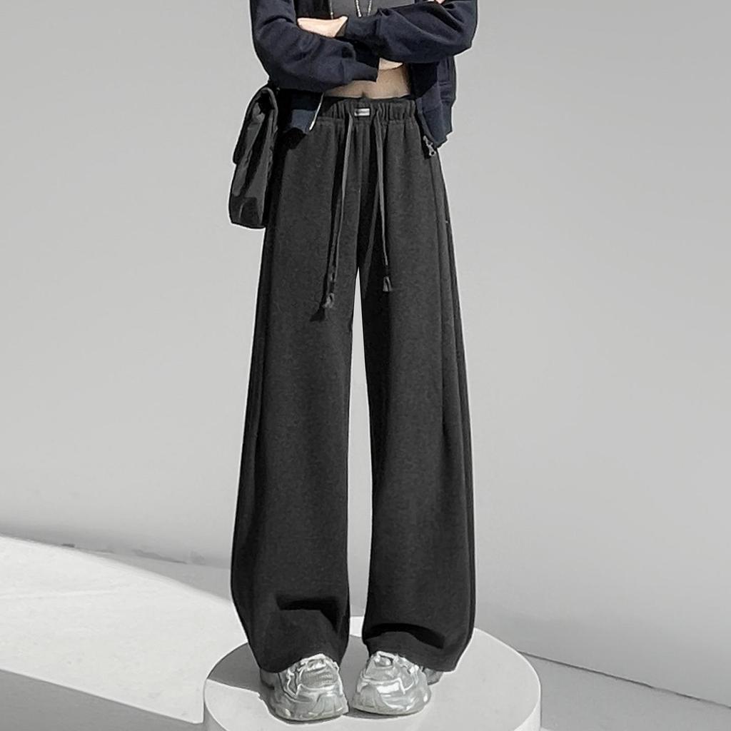 Damen-Sweatpants im amerikanischen Stil mit hoher Taille und weitem Bein - Frühjahrskollektion 2026, Petite Casual Fit