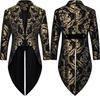 Adult Men Victorian Coat Costume Black Tuxedo Halloween Cosplay Costume Tailcoat Gothic Steampunk Trench Frock Outfit Overcoat