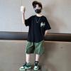 Teen Boys Clothing Set Summer Letter Short Sleeve T-shirt Pants 2Pcs Suit for 5 6 8 10 12 Years Kids Handsome Casual Outfit
