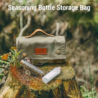 Aufbewahrungstasche für Gewürzflaschen im Freien, Reise-Gewürzhalter mit Gewürzflasche für Camping und Wandern