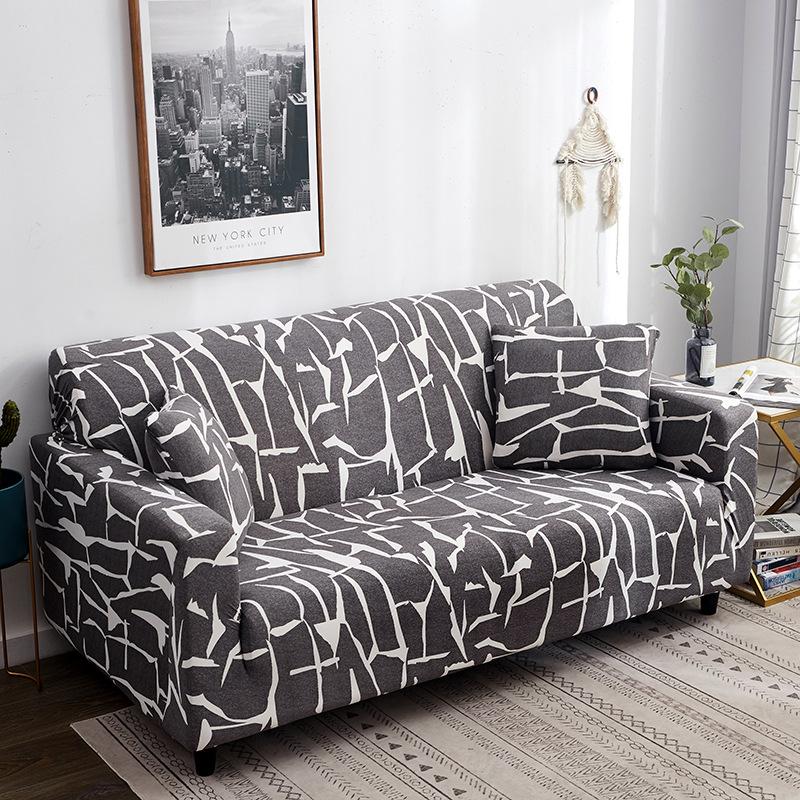 Sofa Cover Geometric Printing Elastic All-Inclusive Non-Slip Dustproof Sofa Cover Towel Four Seasons Universal