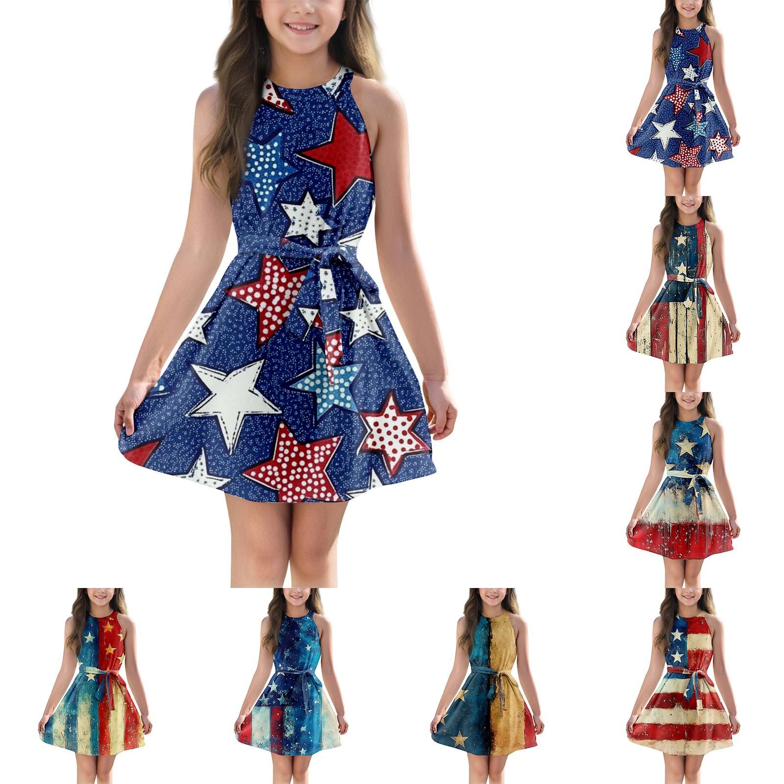 

Fashionable Casual Dress With Printed Suspender Dress 160