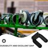 Wheel Chock Set for Rolling Furniture, Black Rubber 4 Unit Wheel Support with U-Shaped Guide for Indoor Placement