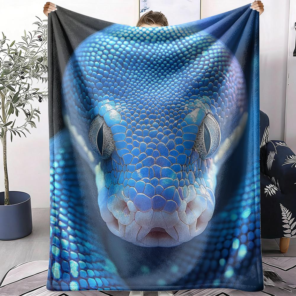 Snake Throw Soft Flannel AC Blanket Lightweight Summer Nap Throw Cozy  Blanket for Sofa Bed Travel Home