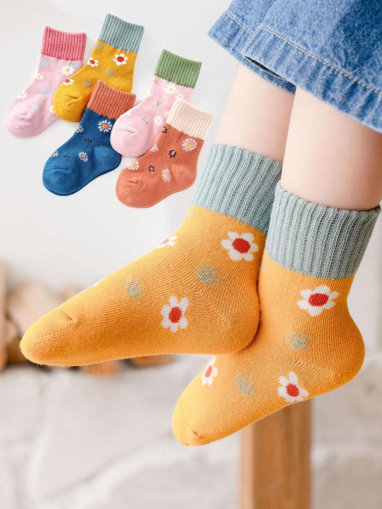 Autumn Cartoon Socks for Kids - Class A Boys & Girls Baby Socks for Fall/Winter