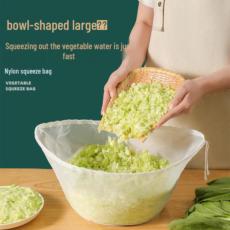 Dumpling Filling & Vegetable Squeeze Bag: Cabbage Drainer, Soy Milk Filter, Dehydrator & Press