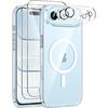 Protective Case - BOOLING - for iPhone Air - Transparent - Magnetic Circle - 2 Tempered Glasses