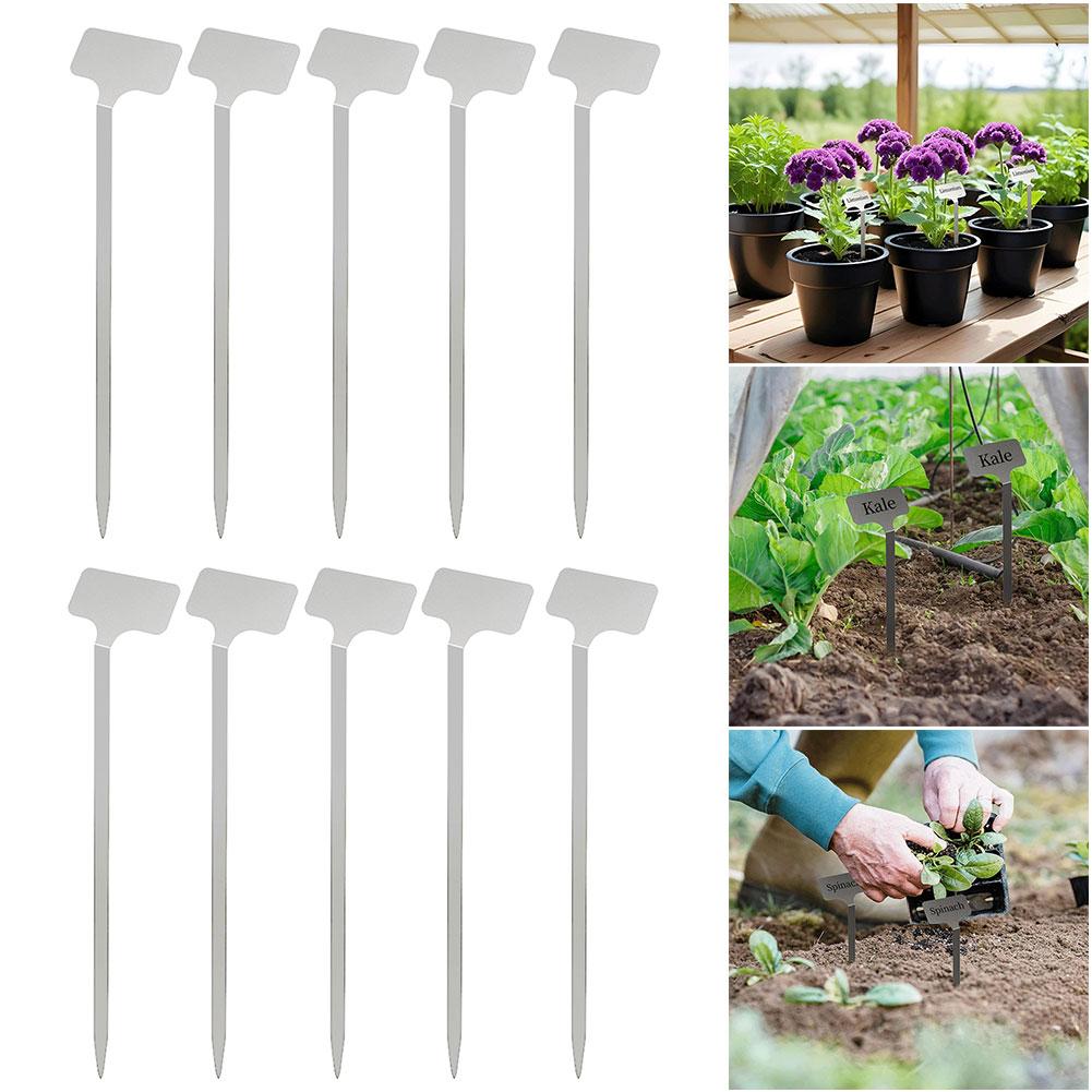 10Pcs Metal Plant Labels Weatherproof Garden Label Markers Reusable Garden Stake Tags for Vegetables  Flower Seed Greenhouse