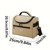 Borsa Termica Pranzo Leggera Resistente Poliestere Manico Raffinato Chiusura Lampo, Contenitore Termico Pasti Borsa Pranzo Elegante Chiusura Lampo Resistente