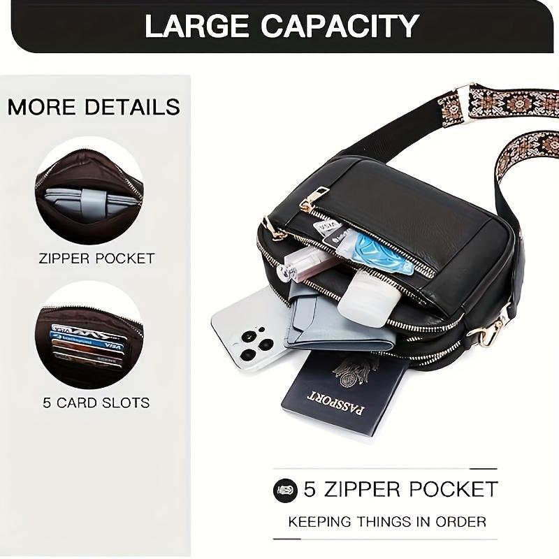 Stylish PU Square Women's Crossbody Bag Casual Shoulder Bag with 4 Card Slots Perfect for Travel, Shopping Best Gift for Friends