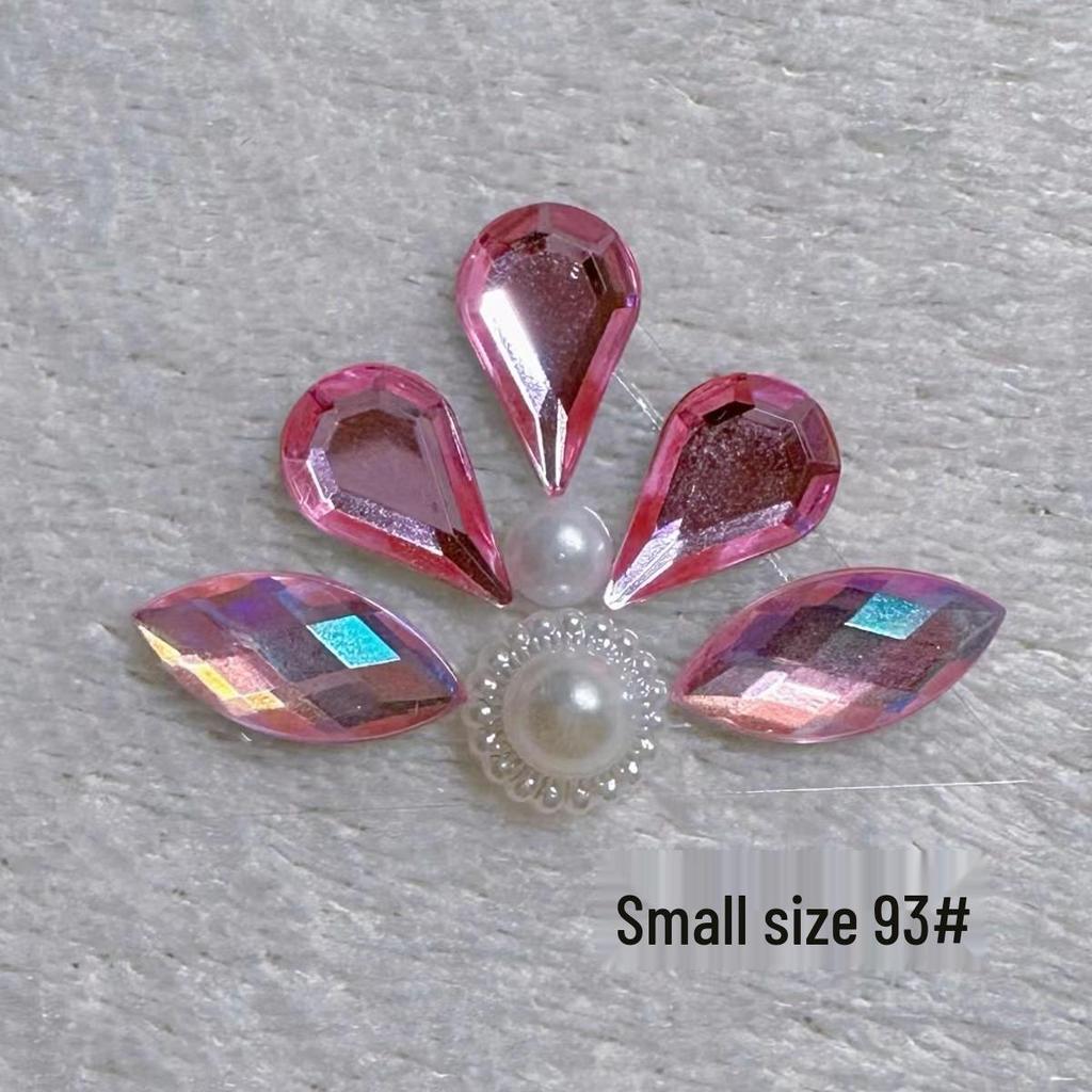 Children's Floral Face Stickers with Crystal Diamonds & Tassels for Ancient Style Makeup