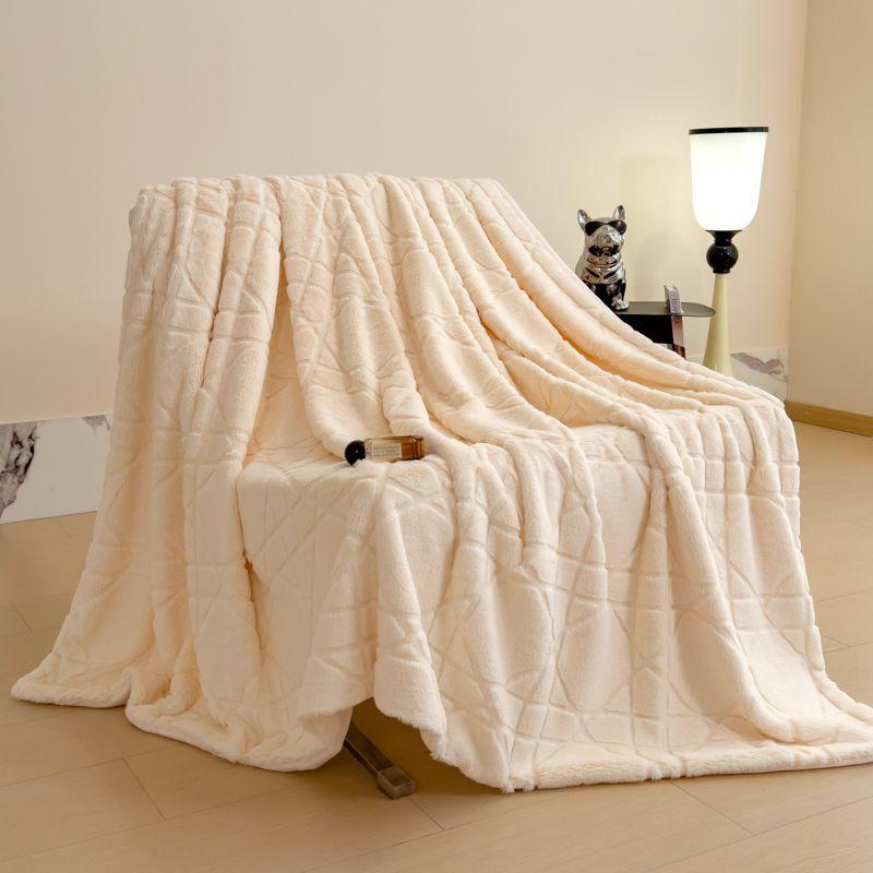 Soft Flannel Throw Blanket Lightweight Warm Bed Blanket For Bedroom Couch