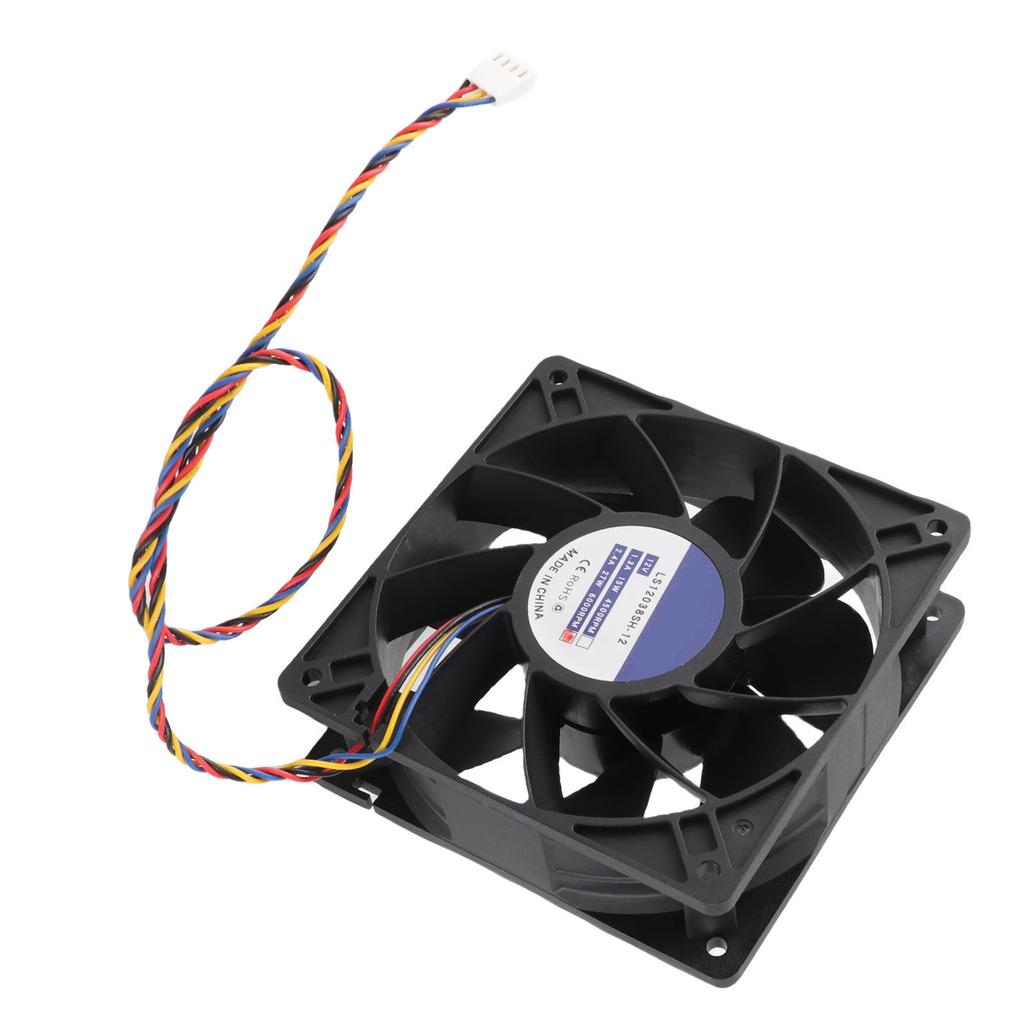 12cm Cooling Fan 120x38mm 6000rpm 12V 2.7A 4pin FG DC Brushless PWM Black Computer Case Fan for Camera Servers