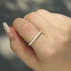 Half Eternity Moissanite Wedding Band 925 Sterling Silver Straight Rings for Women 1.3mm 1.6mm 1.8mm 2.0mm Matching Ring